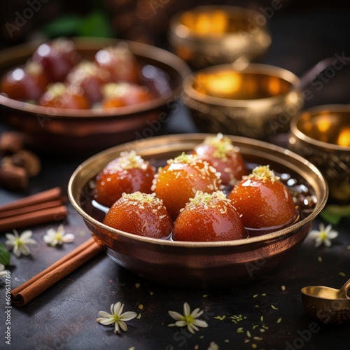 Gulab Jamun Indian Traditional Sweet Diwali