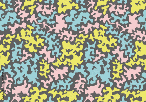 Military textile of camouflage for uniform. Como fabric textured material.