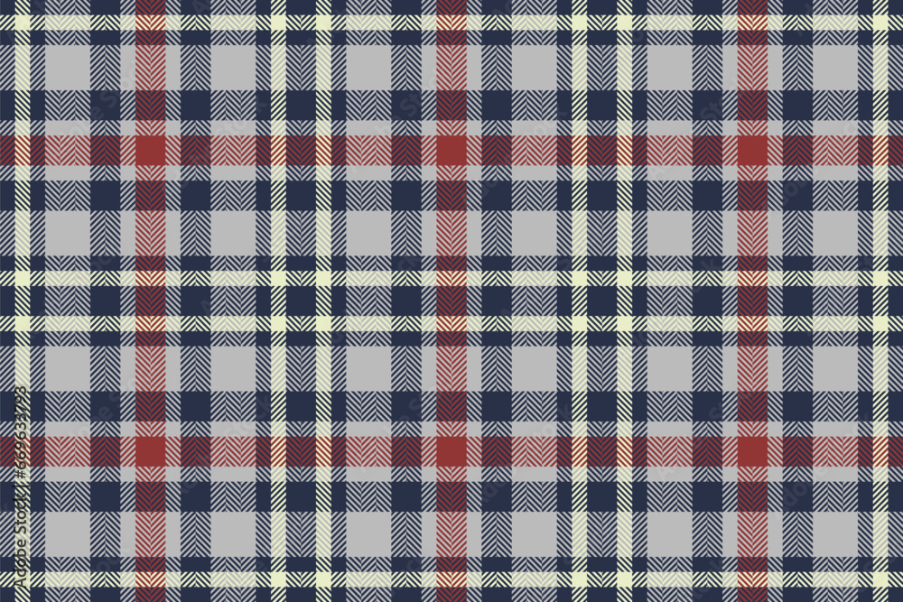 Tartan plaid textile of background vector texture with a check pattern seamless fabric.