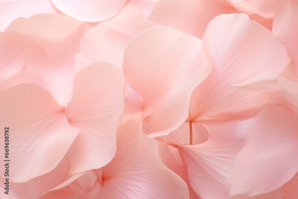 Soft pink petal background. Generative AI