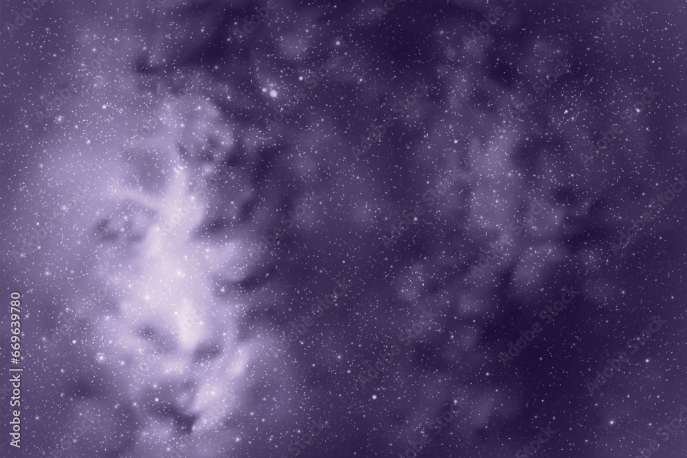 Night starry sky and Milky Way. Monochrome violet space background Night starry sky and Milky Way. Monochrome violet space background