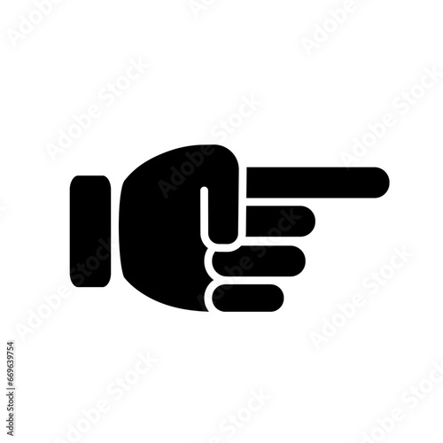  Finger pointing icon vector