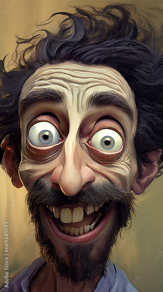 Character, very funny, amusing and strange caricatures.