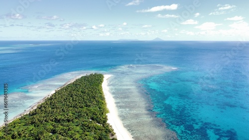 Aerial views of different islands in the Kingdom of Tonga