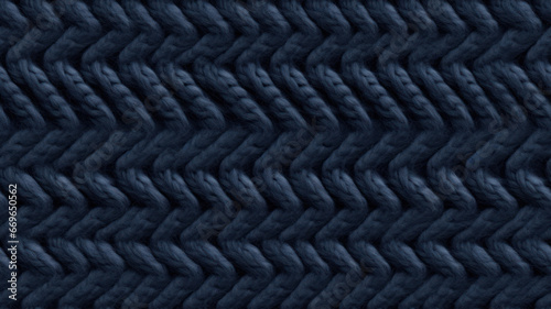 Closed Navy Blue Wool Pattern