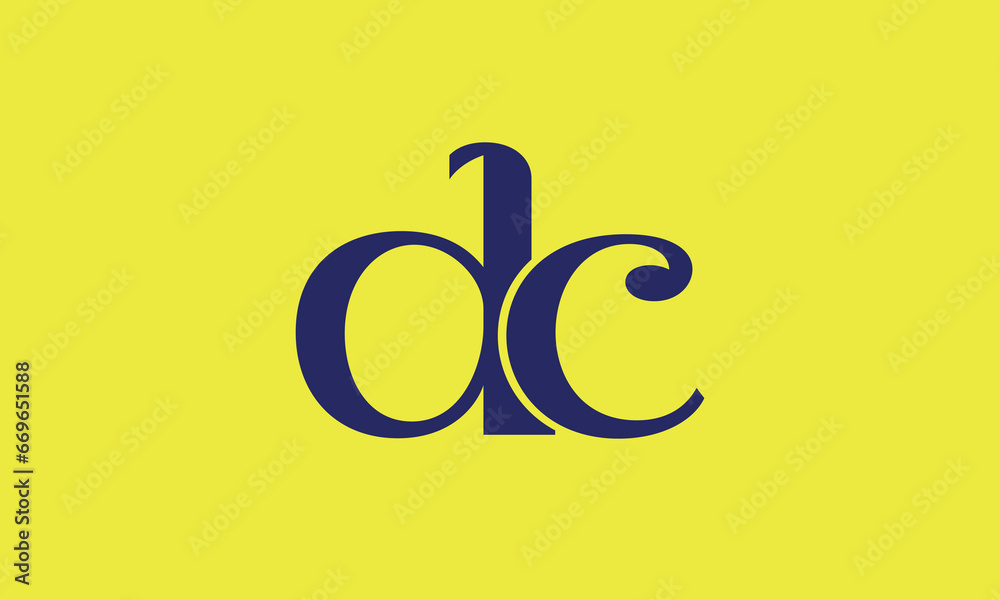 initial DC letter D technology IT combination D Stock Vector | Adobe Stock