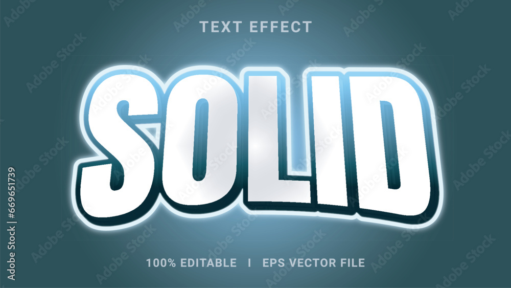 Modern editable solid text effect 3d text effect