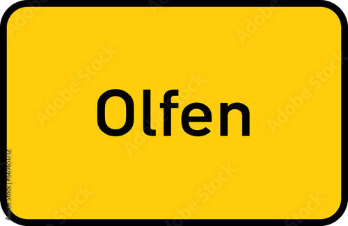 City sign of Olfen - Ortsschild von Olfen photo