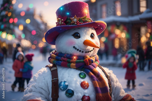 Frosty's Mirthful Mingle: A Snowy Holiday Tale with Kids
