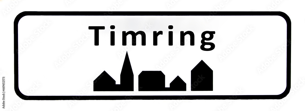 City sign of Timring - Timring Byskilt City sign of Timring - Timring Byskilt