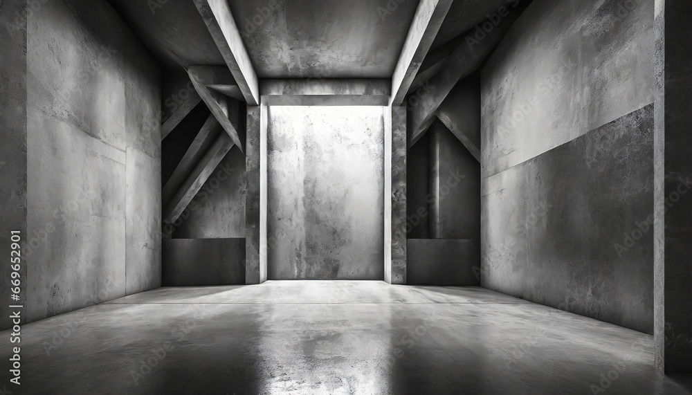 dark concrete empty room modern architecture design urban textured background dark grunge interior