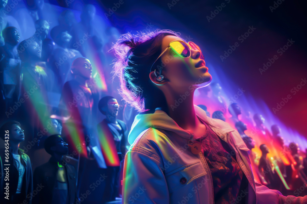 Holographic concerts featuring virtual pop stars.