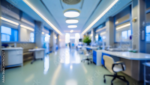 blurred interior of hospital abstract medical background