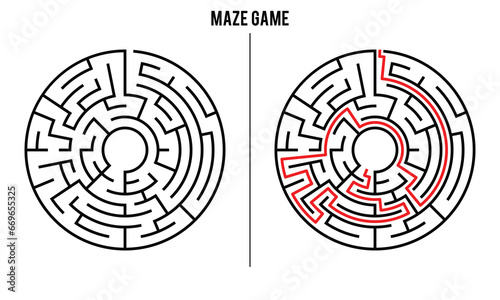 Advanced Circular/Circle Maze Puzzle Game And Solution	