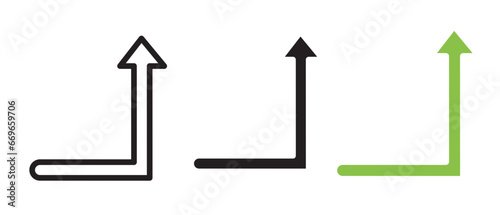 Turn up  arrow icon vector illustration