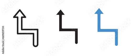 Zigzag arrow icon vector illustration