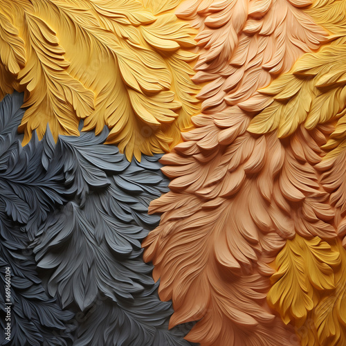 Colorful leafes textile