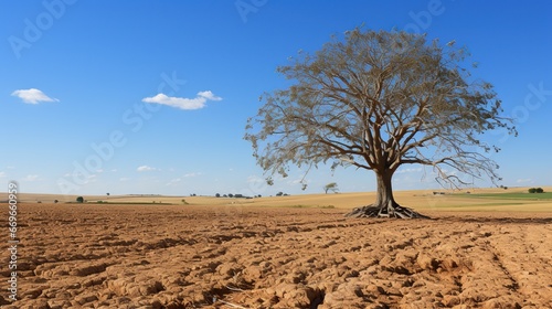 A drought-stricken field
