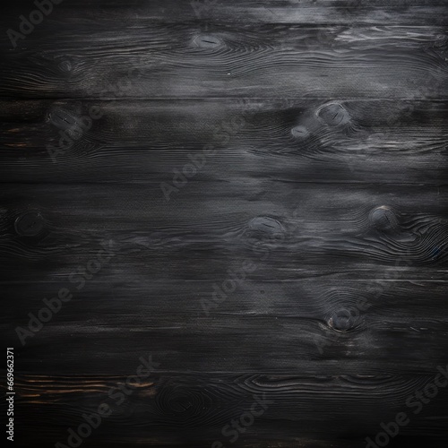 Empty Wooden textured black background, top view flat lay , with copy space for text or food ai generative