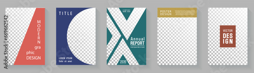 Colorful cover page template premium vector collection. Promotion publication mockups.