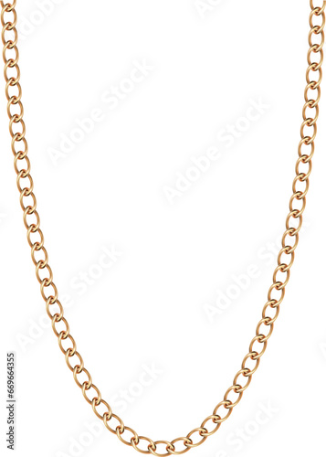 Chain on white background. EPS-10