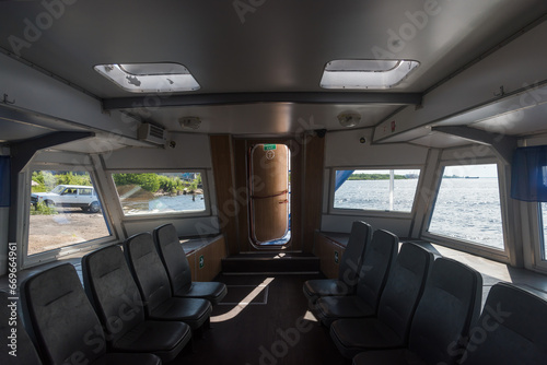 passenger large boat, interior inside.