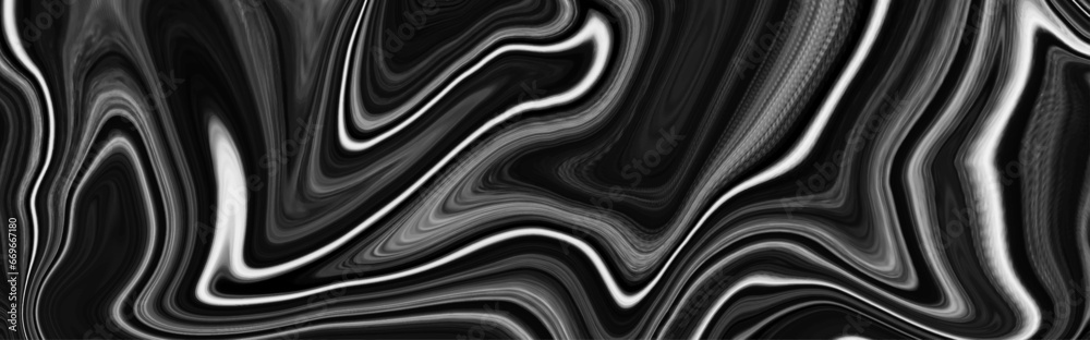 Acrylic pour black and gray gradient color liquid marble abstract surfaces design. Creative swirled or curve of oil paint for marble texture abstract vector design.