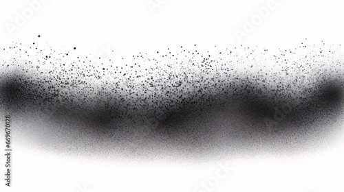 Abstract stippling with varying levels of black charcoal gives a gradient from dots, isolated on a white background.