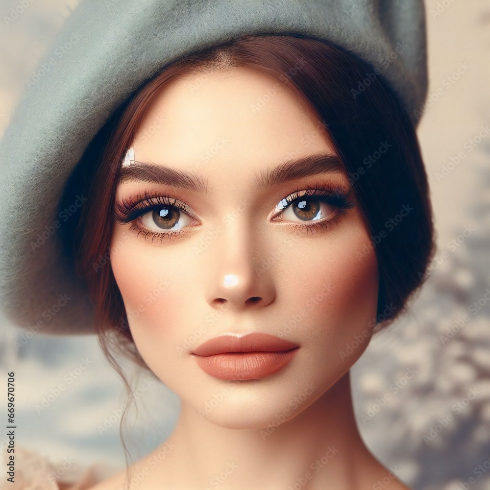 Generative AI Beautiful Woman Portrait Generative AI Beautiful Woman Portrait