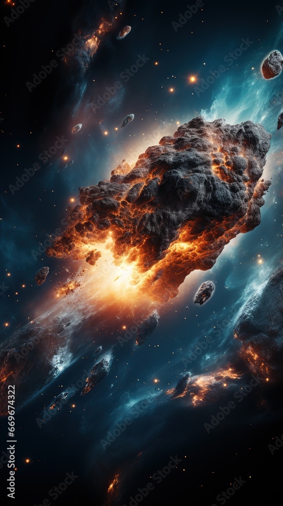 Comet falling toward earth for massive destruction