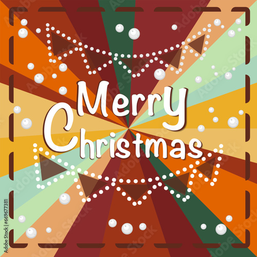 Vector illustration of Christmas and New Year on a glittering multi-colored background with falling snowflakes. Starlight. Merry Christmas card. can be edited