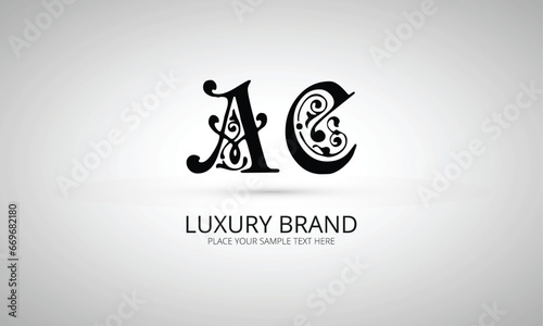 Alphabet letter icon monogram logo AA