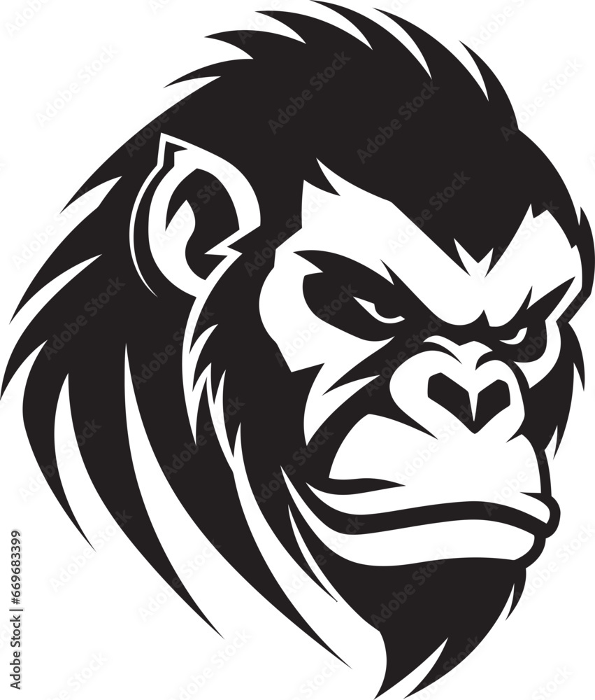Digital Illustration Capturing Gorillas in Vector Gorilla Vector Art in Advertising and Branding