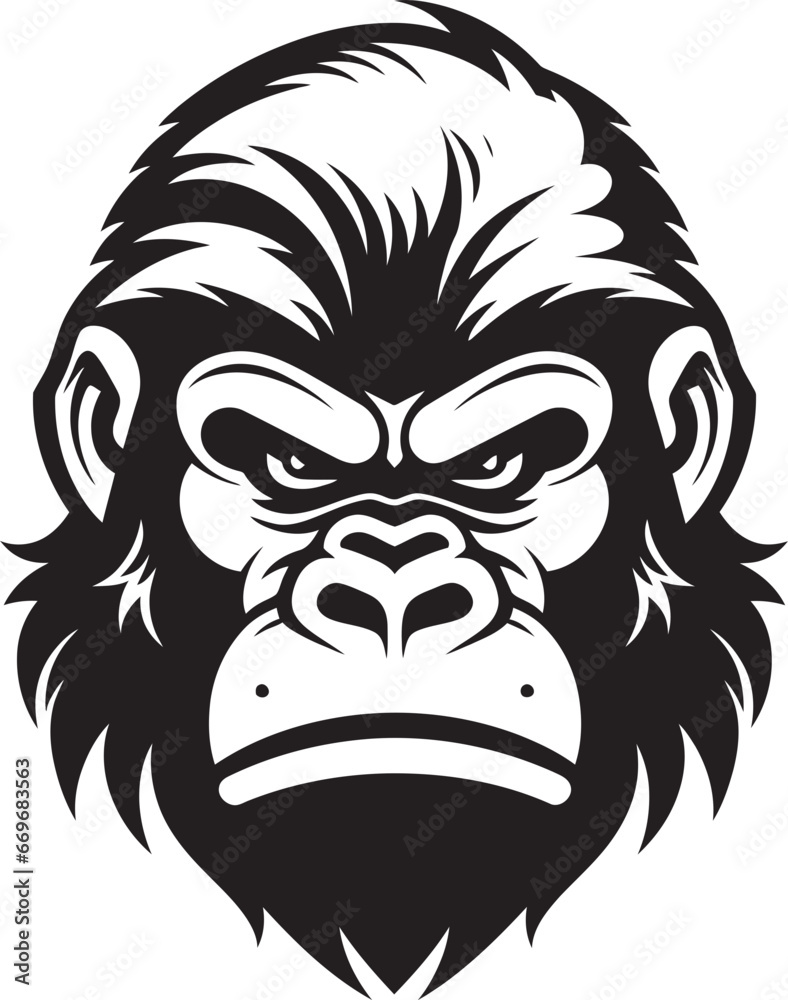 Gorilla Vector Art on Merchandise From Concept to Product Primates in Art Gorilla Vector Illustrations