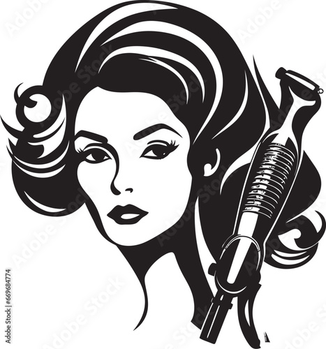 Electric Hair Dryer Clip Art Aesthetic and Functional Beauty Salon Essentials Hair Dryer Graphics
