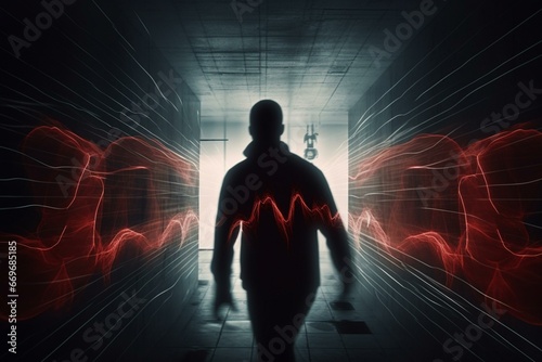 Artistic cinematic depiction of credible cardiovascular health. Generative AI photo