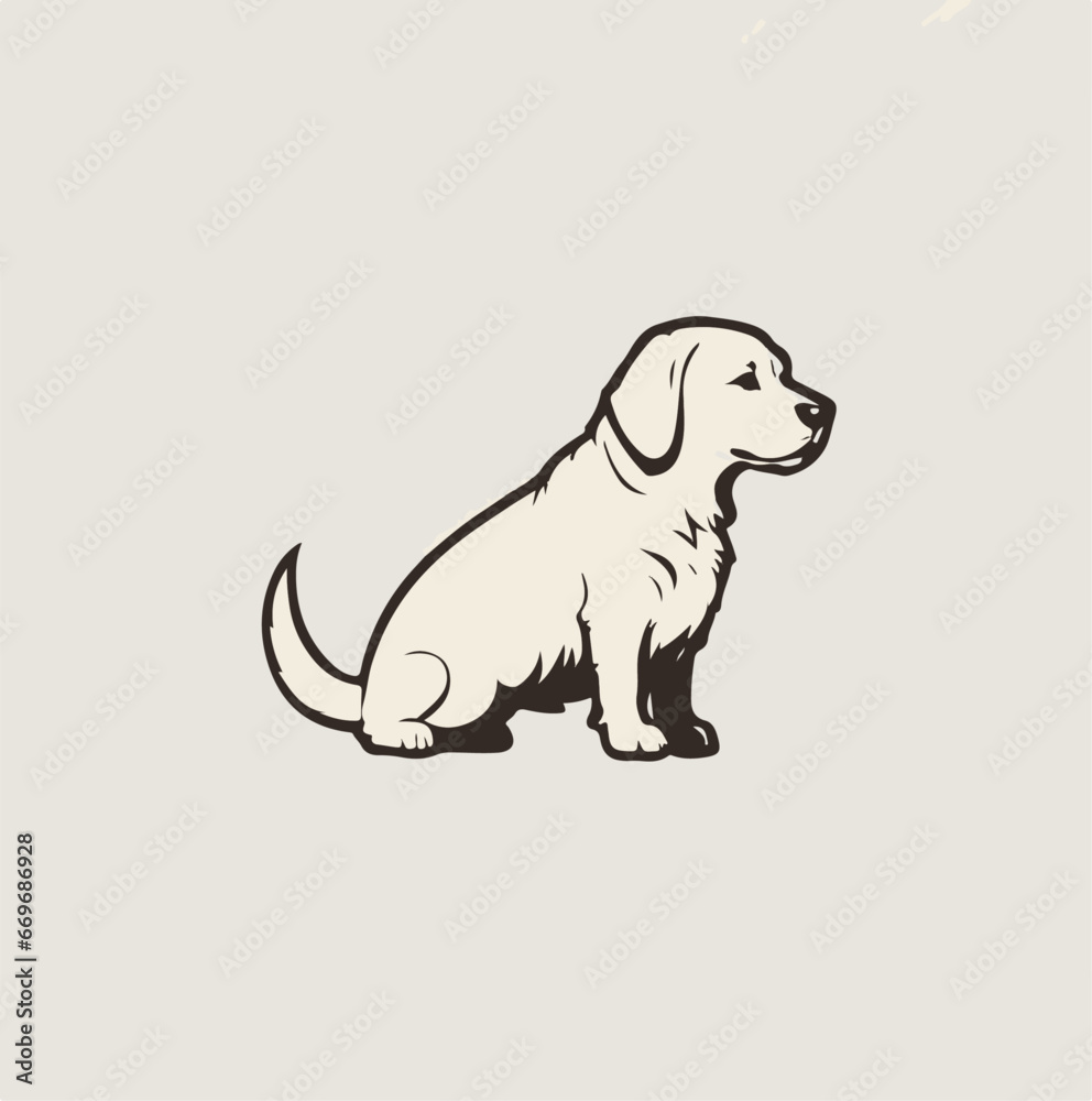 dog vector, cute vector, pet illustration, animal logo 