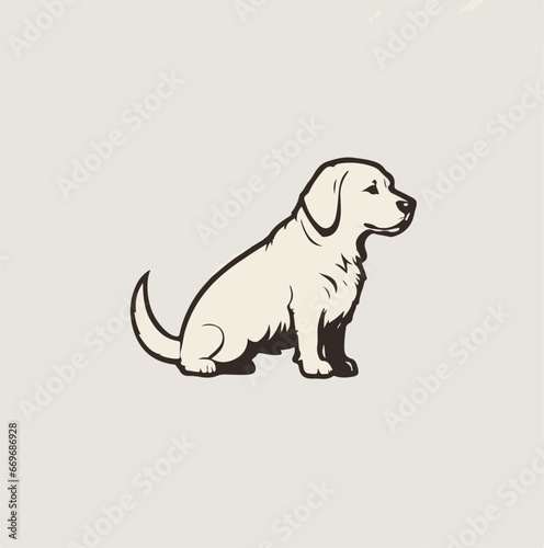 dog vector, cute vector, pet illustration, animal logo  © HacerLeyla