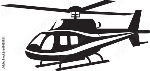 Helicopter Icons Vector Illustration Compilation Artistic Aviation Helicopter Vector Graphics