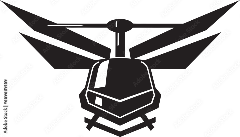 Helicopter Highlights Artistic Vector Graphics Designing Airborne Helicopter Vector Showcase