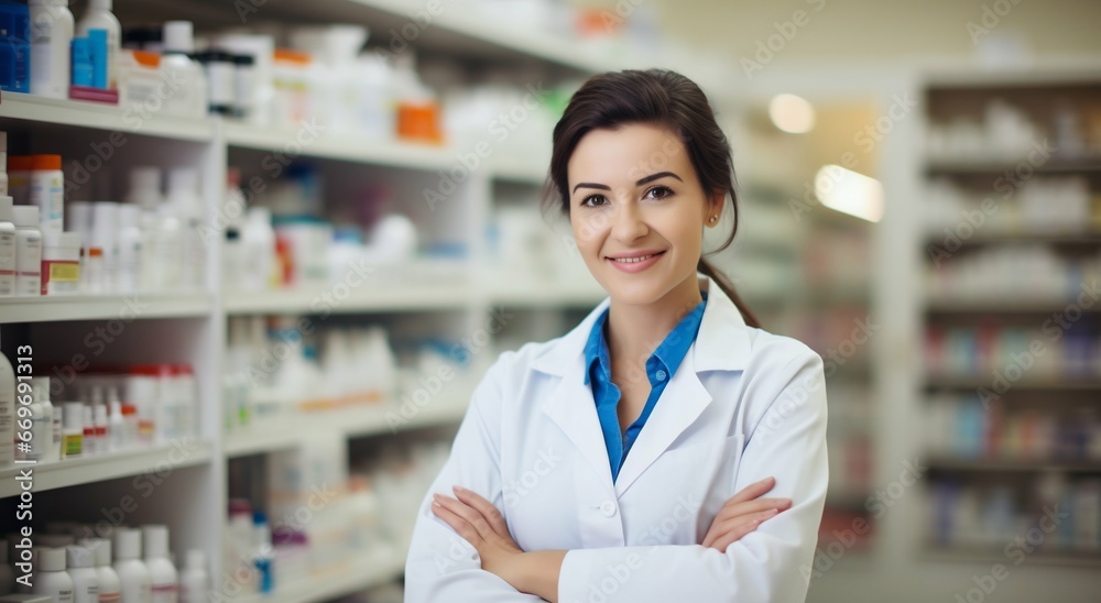 Joyful American Pharmacist: A Beacon of Healthcare. Generative ai