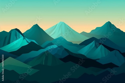 Background with mountains. Generative AI