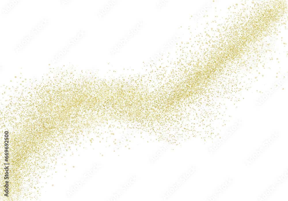 gold sequins on a transparent background in the shape of a wave, for decoration, holiday decor gold sequins on a transparent background in the shape of a wave, for decoration, holiday decor