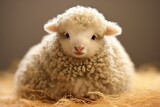 Adorable sheep with soft fur, playfulness,. Generative AI