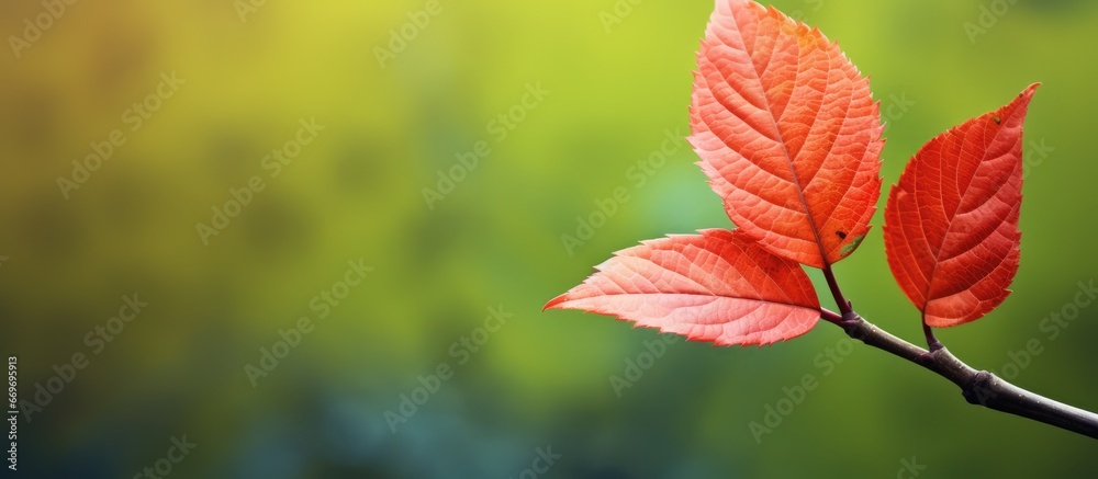Fototapeta premium Fall colors of green and red