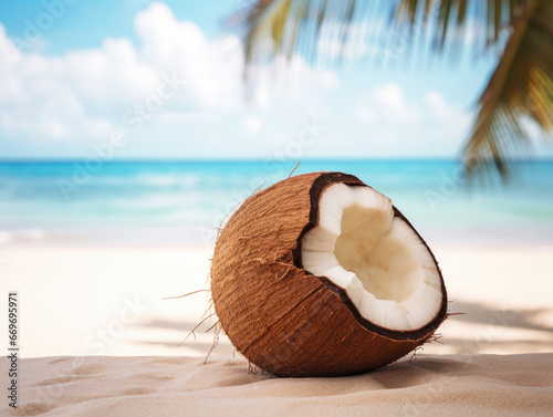 coconut on the beach