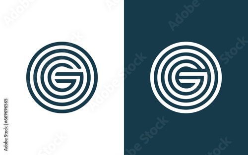 go letter logo design icon photo