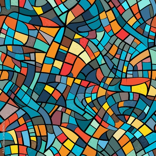 Abstract Mosaic Artistry Pattern