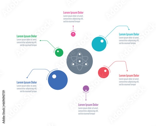 colorful circles infographic template. annual report, magazine, internet, web information template. business infographic template