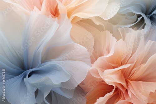 Close up of beautiful color flower petals background, nature and beauty concept. Generative Ai © vassileva_t